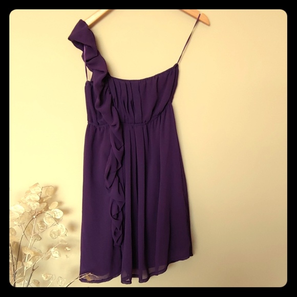 ⛱3/$20 Costa Blanca 1 Shoulder Purple Dress - Picture 1 of 5